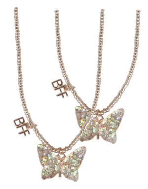 Great Pretenders BFF Butterfly Share & Tear Necklace, Pink