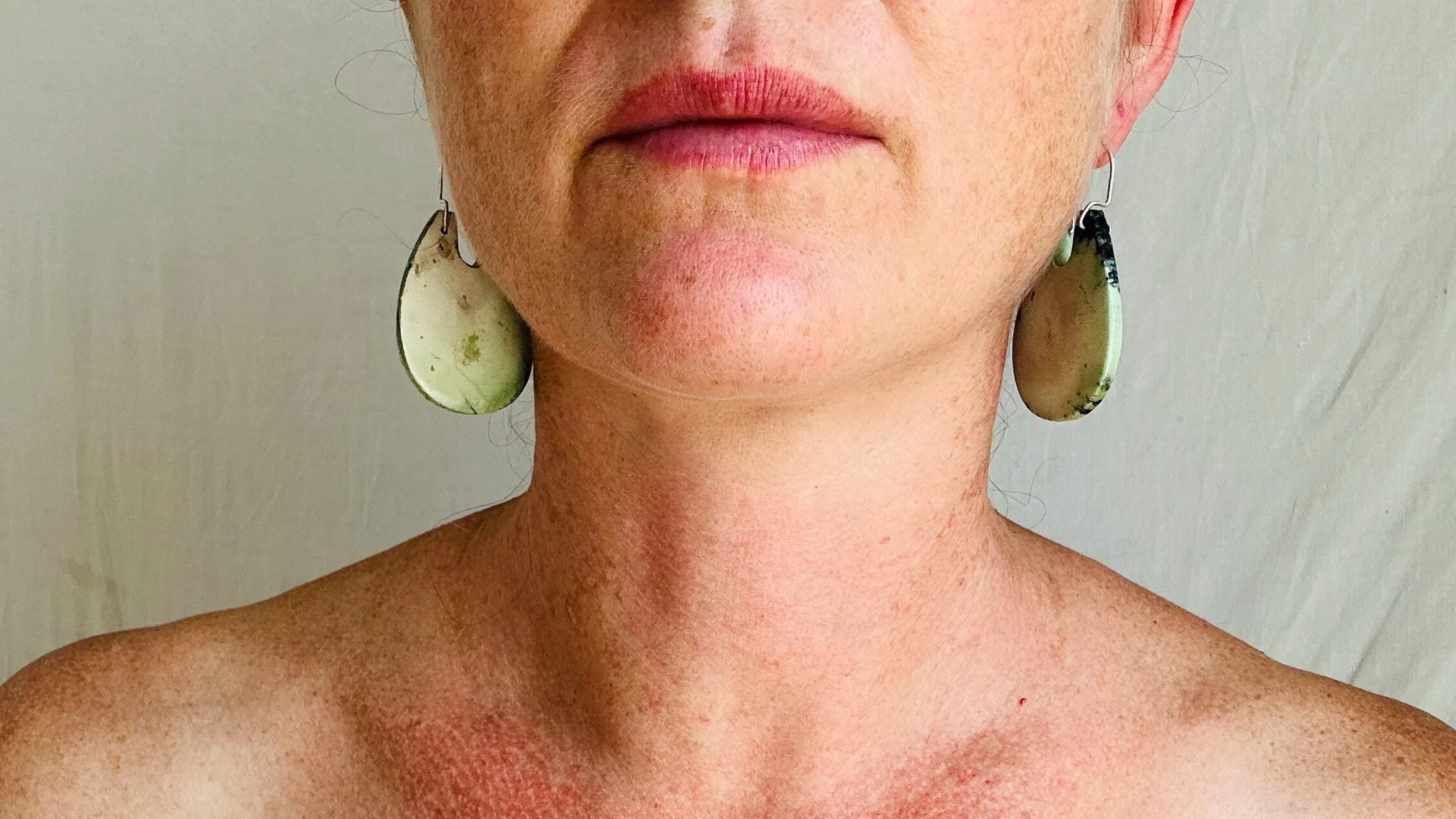 Green Turquoise Earrings. Sterling Silver. Pale Green Stone. Handcrafted Earrings. 2482