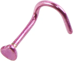 Greendou Fashion Jewelry Stainless Steel Heart Nose Rings Set Screw Nose Studs Piercing Jewelry,20G (Pink)