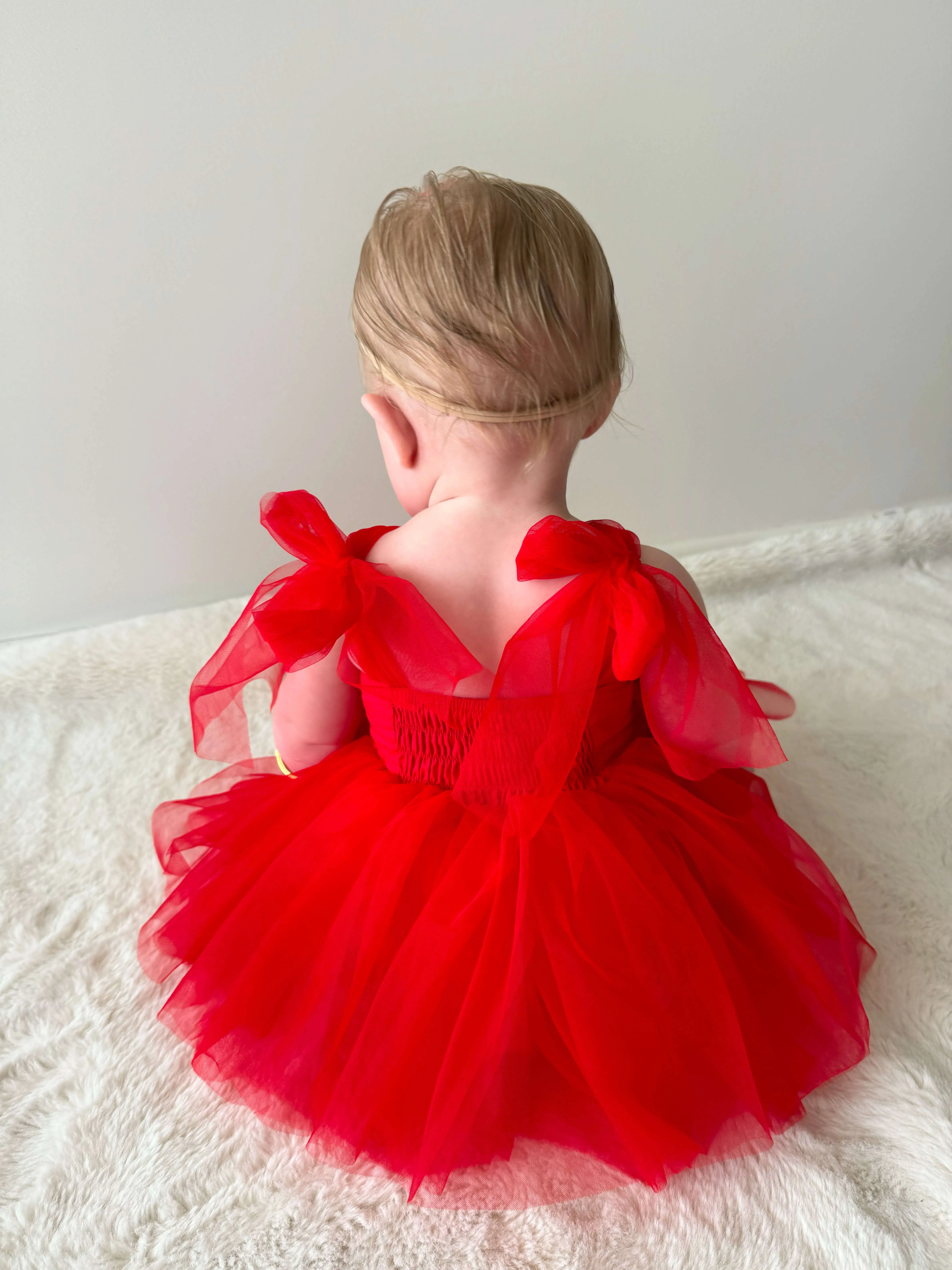 Harper romper - ruby red