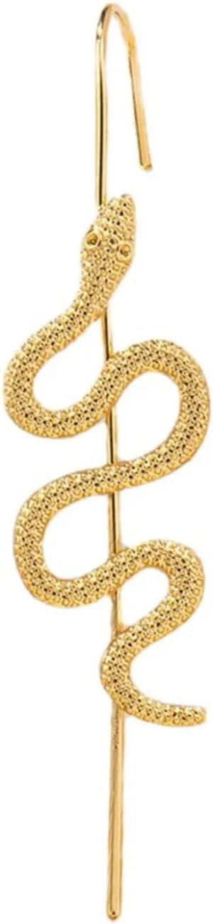 Helix Hooks Earrings Ear Wrap Crawler Hook Earrings for Women Men Gold Snake Personalized Cartilage Piercing Jewelry Gifts