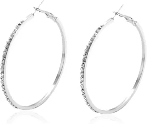 Hoop Earring Sterling Silver 40mm Plated Gold/Silver Trendy Earrings for Women 2024 Lightweight Hypoallergenic Earrings