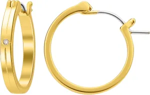 Hoop Earrings for Women 18K Gold Plated Huggie Earring Cubic Zirconia Dainty Round Gold Hoops Hypoallergenic Small Huggy Earring Gift for Girls 20MM