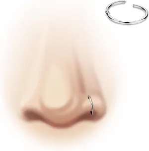 Hypoallergenic ANNGEE Nose Piercing Rings Collection: 316L Surgical Steel Hoop Earrings for Septum, Cartilage, Hinged Helix, Rook, Conch, Tragus, Lip