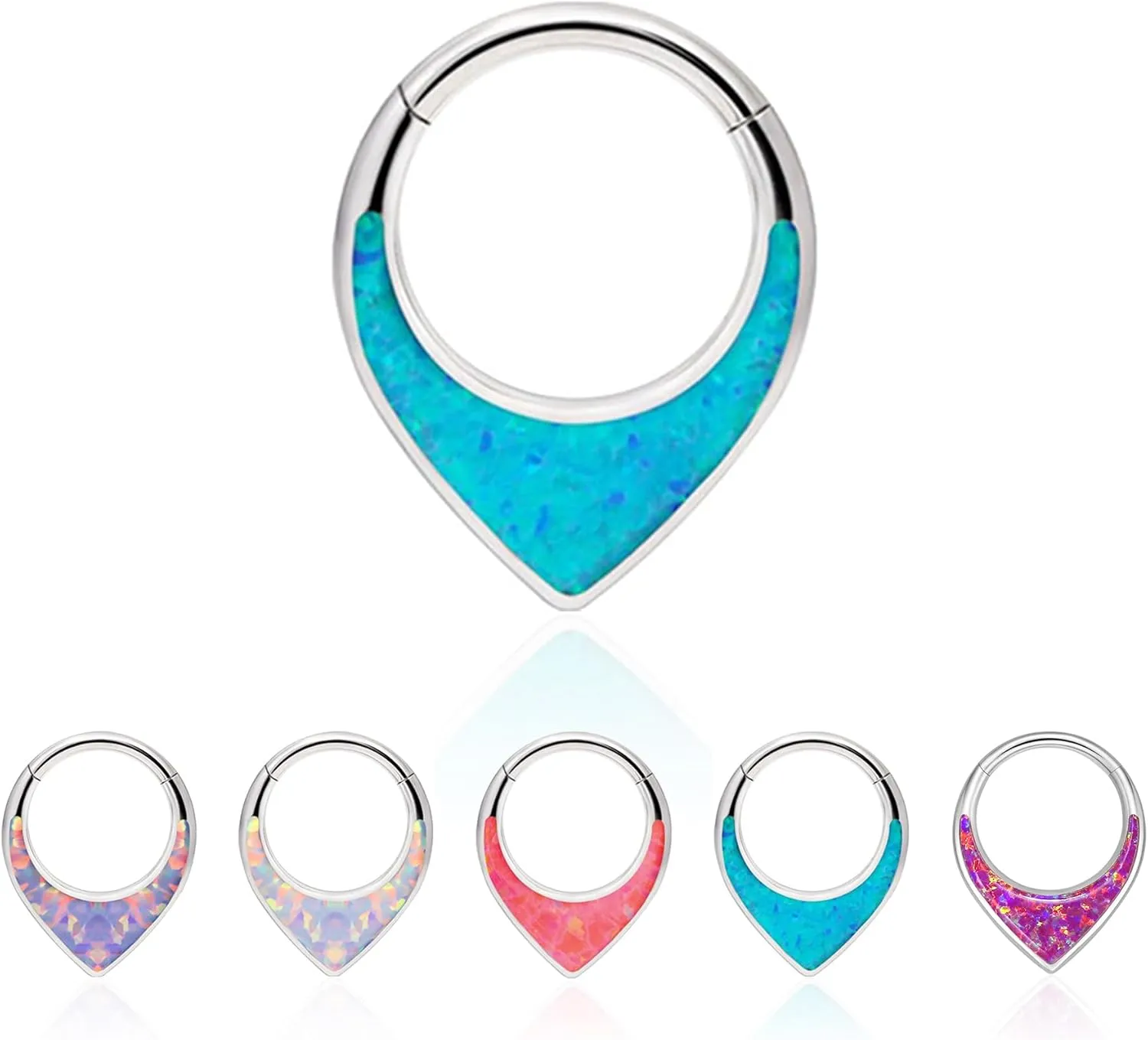 Hypoallergenic Nose Piercing Rings Collection: 316L Surgical Steel Hoop Earrings for Septum, Cartilage, Hinged Helix, Rook, Conch, Tragus, Lip