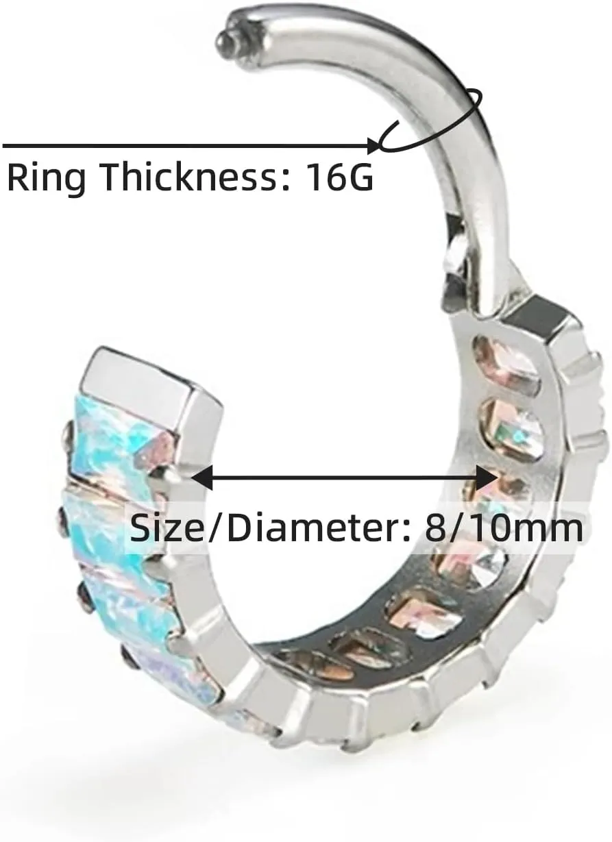 Hypoallergenic Nose Piercing Rings Collection: 316L Surgical Steel Hoop Earrings for Septum, Cartilage, Hinged Helix, Rook, Conch, Tragus, Lip