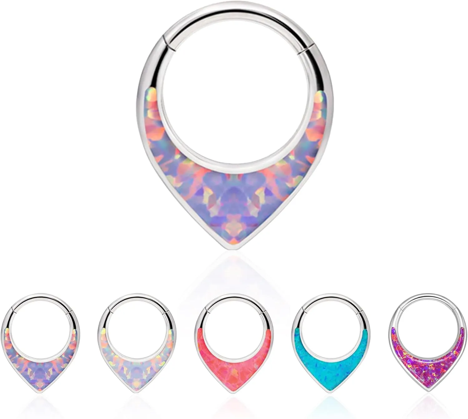 Hypoallergenic Nose Piercing Rings Collection: 316L Surgical Steel Hoop Earrings for Septum, Cartilage, Hinged Helix, Rook, Conch, Tragus, Lip