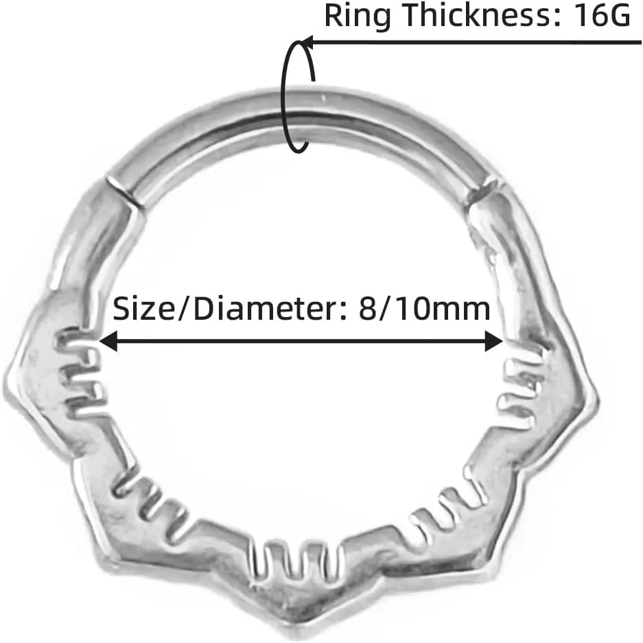 Hypoallergenic Nose Piercing Rings Collection: 316L Surgical Steel Hoop Earrings for Septum, Cartilage, Hinged Helix, Rook, Conch, Tragus, Lip
