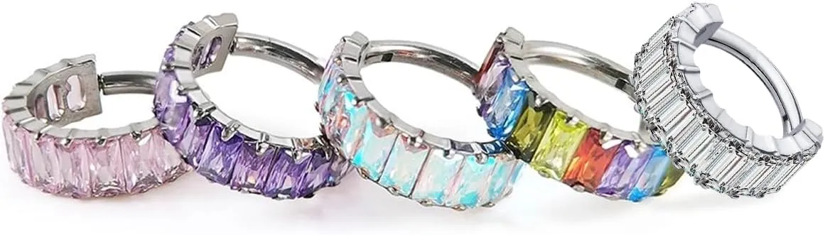 Hypoallergenic Nose Piercing Rings Collection: 316L Surgical Steel Hoop Earrings for Septum, Cartilage, Hinged Helix, Rook, Conch, Tragus, Lip