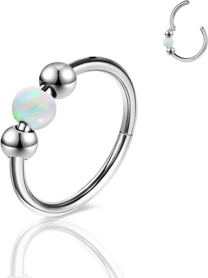Hypoallergenic Nose Piercing Rings Collection: 316L Surgical Steel Hoop Earrings for Septum, Cartilage, Hinged Helix, Rook, Conch, Tragus, Lip