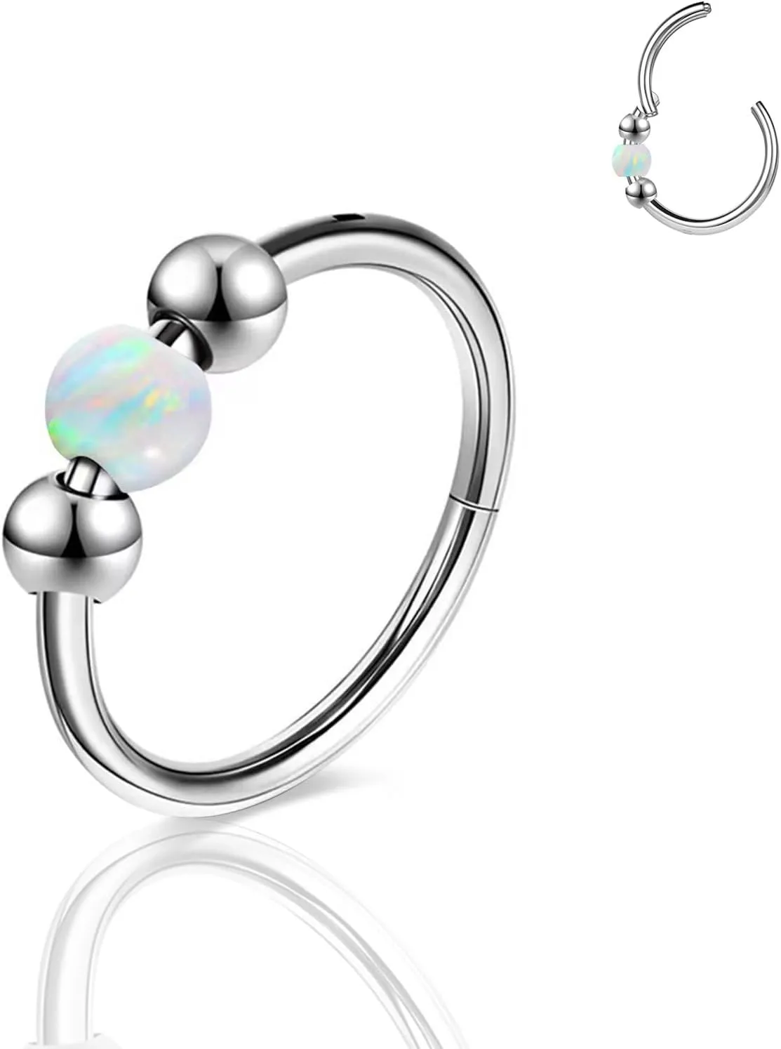 Hypoallergenic Nose Piercing Rings Collection: 316L Surgical Steel Hoop Earrings for Septum, Cartilage, Hinged Helix, Rook, Conch, Tragus, Lip