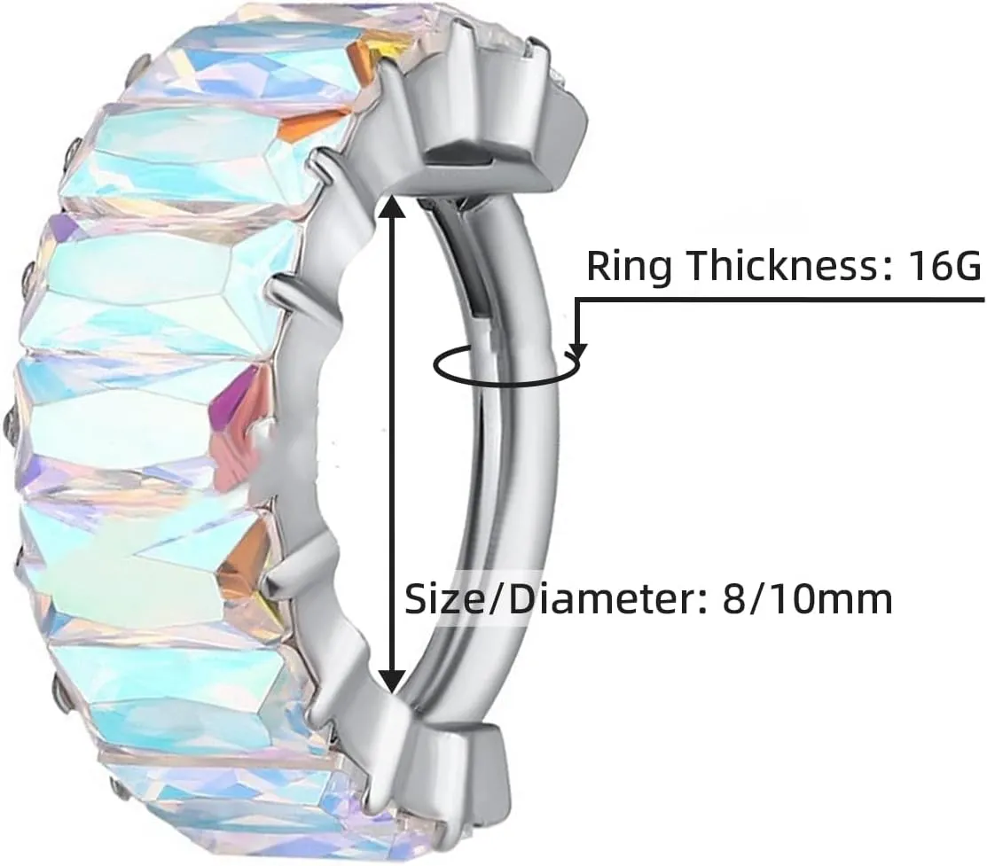 Hypoallergenic Nose Piercing Rings Collection: 316L Surgical Steel Hoop Earrings for Septum, Cartilage, Hinged Helix, Rook, Conch, Tragus, Lip