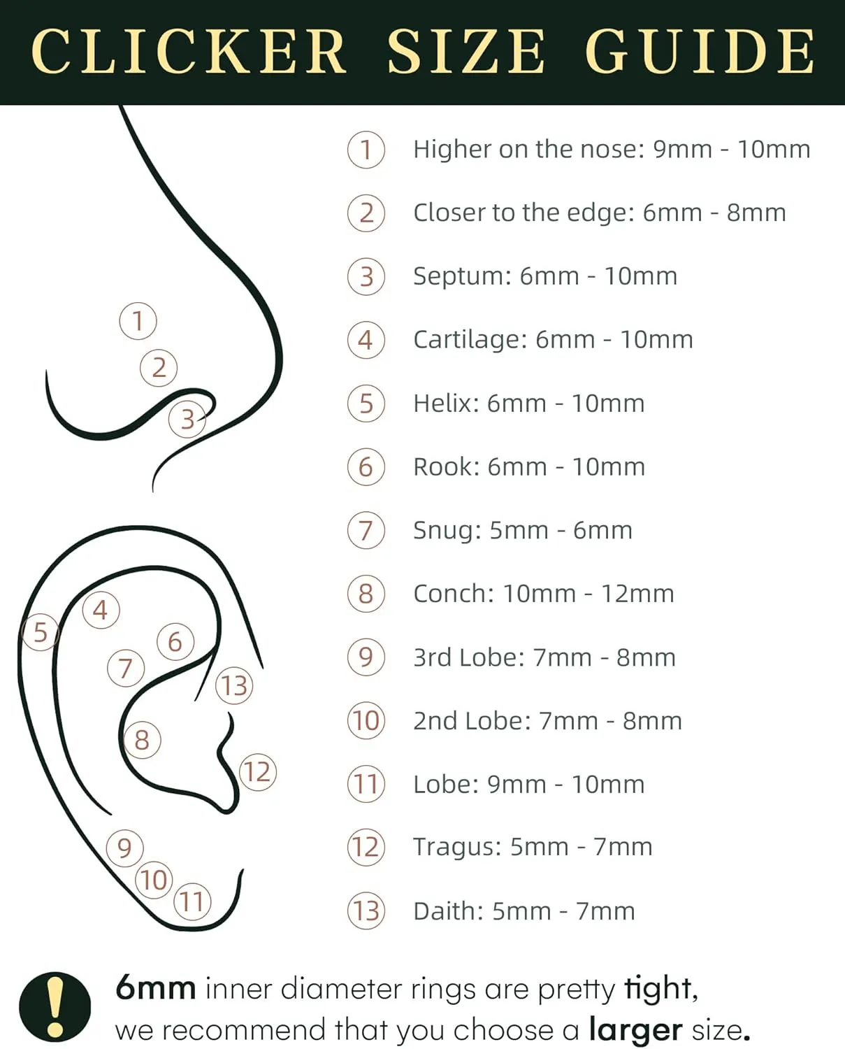 Hypoallergenic Nose Rings Hoops - 20G 18G 16G G23 Titanium Cartilage Earrings Septum Jewelry Hinged Segment Ring CZ Paved Lip Conch Daith Rook Helix Tragus Lobe Snug Body Piercing 6/7/8/9/10MM