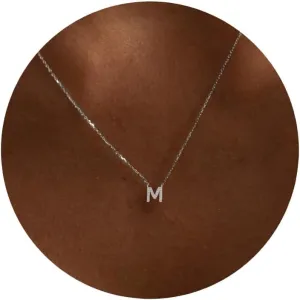 Initial Necklaces for Women, Dainty Silver Letter Necklace Sterling Silver Personalized CZ Initial Necklace Cute Monogram Name Necklace Simple Silver Necklace for Women Trendy Silver Jewelry