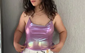 Irisident Metallic Purple Top