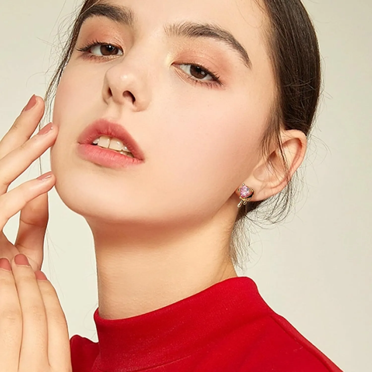 JeanBeau Pearl Flower Leaf Stud Earrings for Women Statement Cluster CZ Pearls Earing Gold Plated Sterling Silver Wedding Prom Birthday Fashion Jewelry Gift