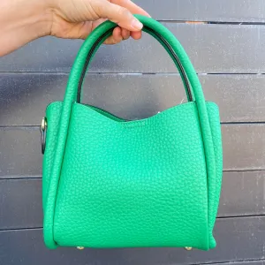 Jen & Co Ruby 3 Compartment Satchel with Dual Handles - Emerald