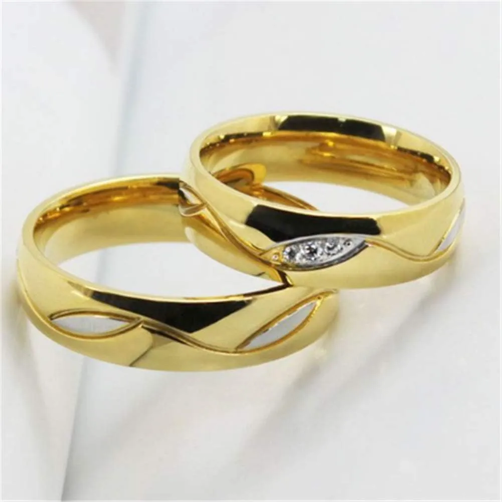 Jeulia Titanium Stainless Steel Couple Ring Set Custom Engraved Wedding Band Rings Domed Personalized Name Rings Engagement Promise Band for Men Women