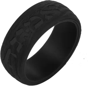Jewish Hebrew Prayer Silicone Ring with Free Engraved for Sports Tree Texture Blessing Motif Ring Flexible Wedding Jewelry Men Women Easter Gifts, Size 7 to 14