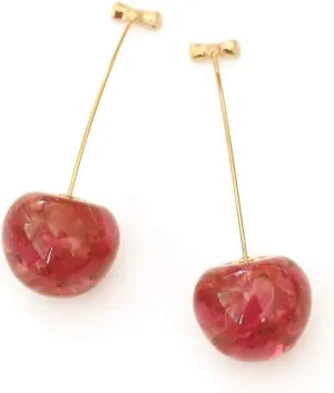 Kakyoin Cherry Dangle Earrings - Sweet and Lovely Fruit Earrings - Funny Gifts For Women