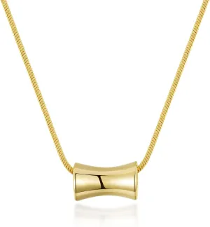 KELORIS PATH Gold Pendant Necklace for Women Simple 14K Gold Plated Dainty Teardrop Necklace Trendy Adjustable Jewelry