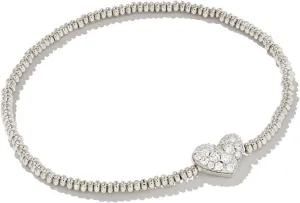 Kendra Scott Ari Pave Crystal Heart Stretch Bracelet, Fashion Jewelry for Women
