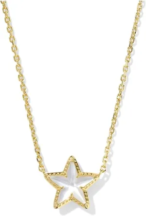 Kendra Scott Womens Cassidy Short Pendant Necklace Gold Ivory Mother Of Pearl One Size One Size