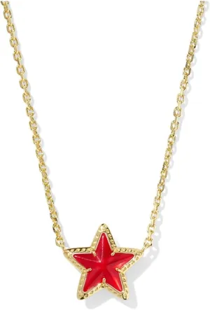Kendra Scott Womens Cassidy Short Pendant Necklace Gold Red Illusion One Size One Size