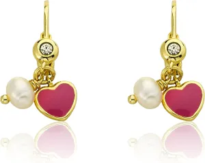 Kids Earrings - 14K Gold Plated Leverback Earring With Fresh Water Pearl - Hypoallergenic and Nickel Free For Sensitive Ears