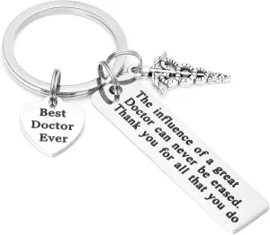 Kivosliviz Doctor Keychain Gifts for Men Women Doctors Keyring A Doctor's Day Key Chains Dr Charm Gift Best Doctor ever Jewelry Doctor Presents Doctor Keychain