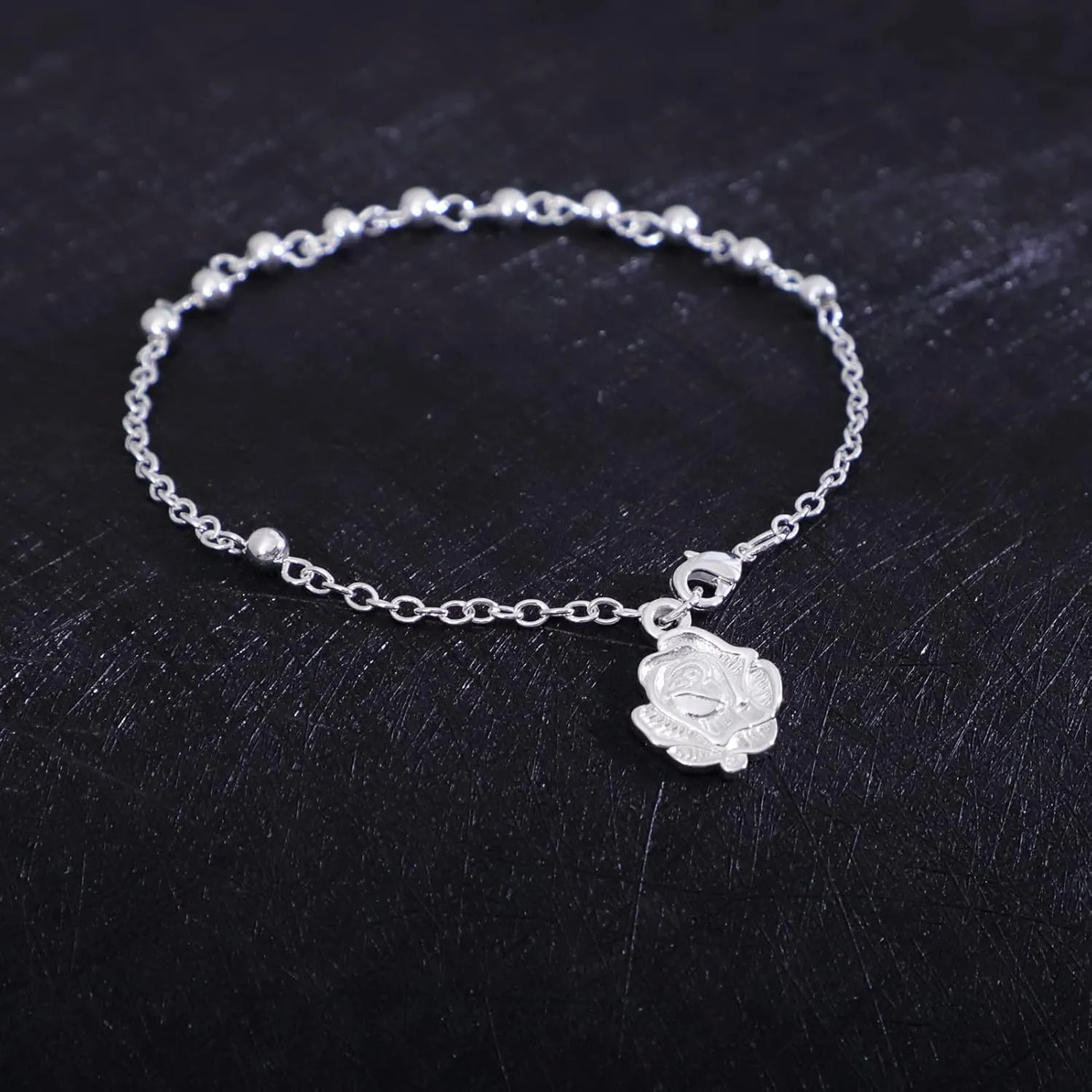 KOMI 18K Gold Plated Butterfly Zircon Bracelet Stainless Steel Pendant Adjustable Evil Bracelet Girlfriend Mom Best Friend Gift Jewelry