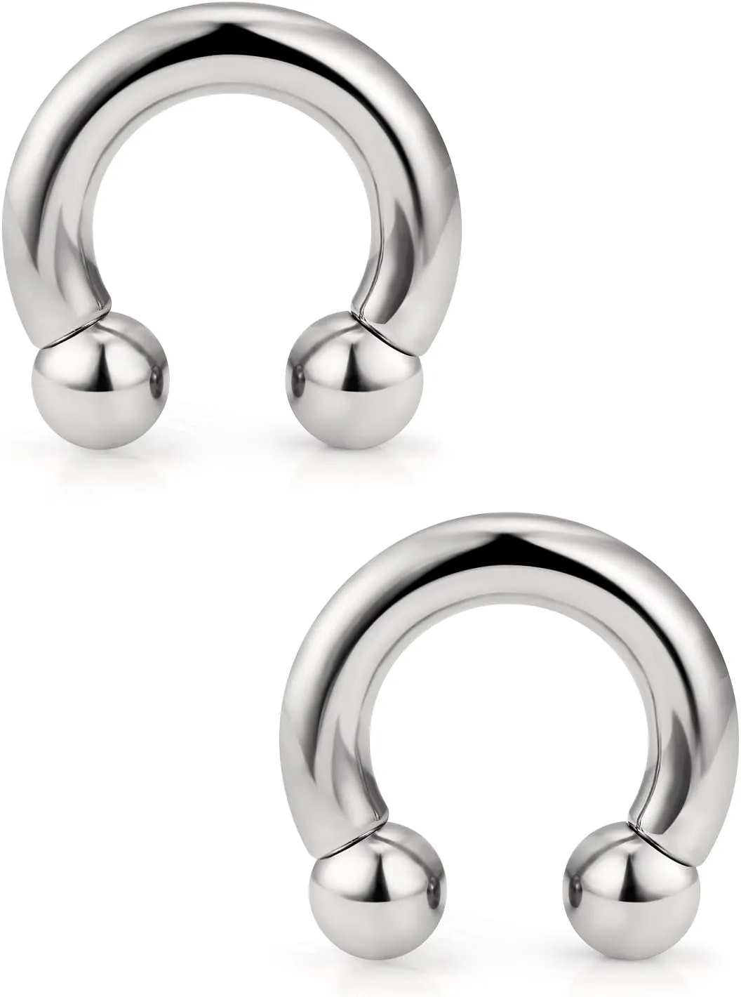 Kridzisw 8G 6G 4G 2G Titanium Septum Ring Gauges Earring Stretching kit Hypoallergenic Lobe Hoop Earring Medical Implant Grade Large Septum Nose Ring Piercing Jewelry for Women Men