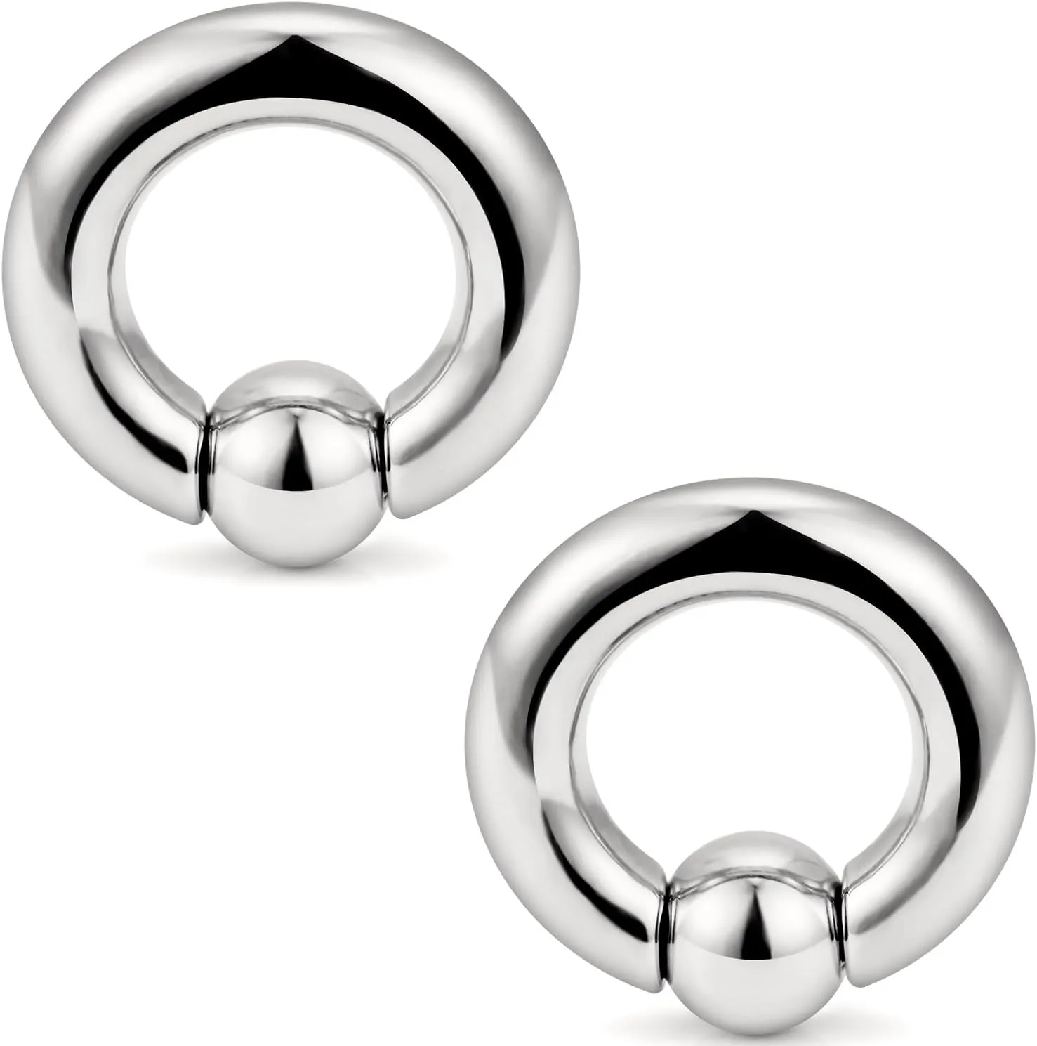 Kridzisw 8G 6G 4G 2G Titanium Septum Ring Gauges Earring Stretching kit Hypoallergenic Lobe Hoop Earring Medical Implant Grade Large Septum Nose Ring Piercing Jewelry for Women Men