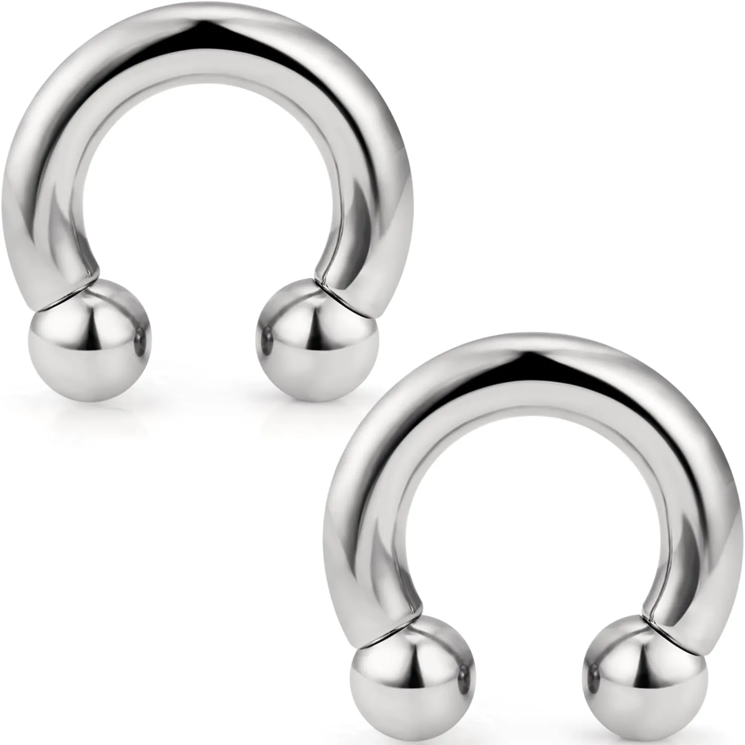 Kridzisw 8G 6G 4G 2G Titanium Septum Ring Gauges Earring Stretching kit Hypoallergenic Lobe Hoop Earring Medical Implant Grade Large Septum Nose Ring Piercing Jewelry for Women Men