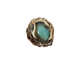 Labradorite Ring, 925 Sterling Silver, Blue Fire Labradorite Ring, Exclusive Ring, Bohemian Jewelry, Statement Ring, Handmade Ring, Vintage Style, Natural Labradorite Ring, Large Gypsy Style
