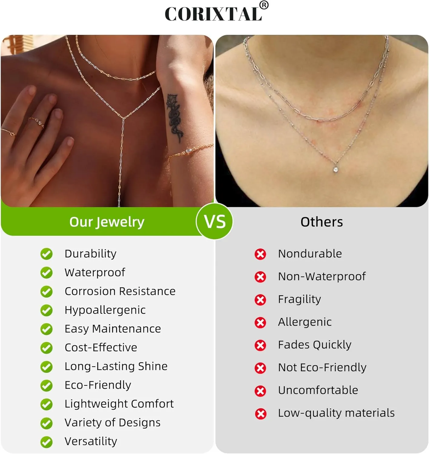 Lariat Silver Necklace for Women, Dainty Long Necklace Silver Y-Shaped Layered Beaded Chain Drop Necklaces for Women Trendy Simple Silver Jewelry for Women Gifts