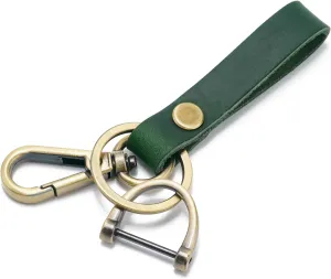 Leather Car Keychain Holder for Men and Women,Universal Keys Fob Key chains Accessories with Carabiner Clip