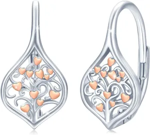 Leverback Earrings for Women Teen Girls 925 Sterling Silver Hypoallergenic Earrings for Sensitive Ears Vintage Jewelry Gifts for Mothers Day