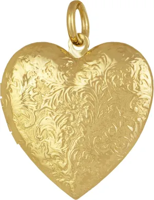 LIFETIME JEWELRY Antique Heart Locket Necklace That Holds Pictures 24k Gold Plated