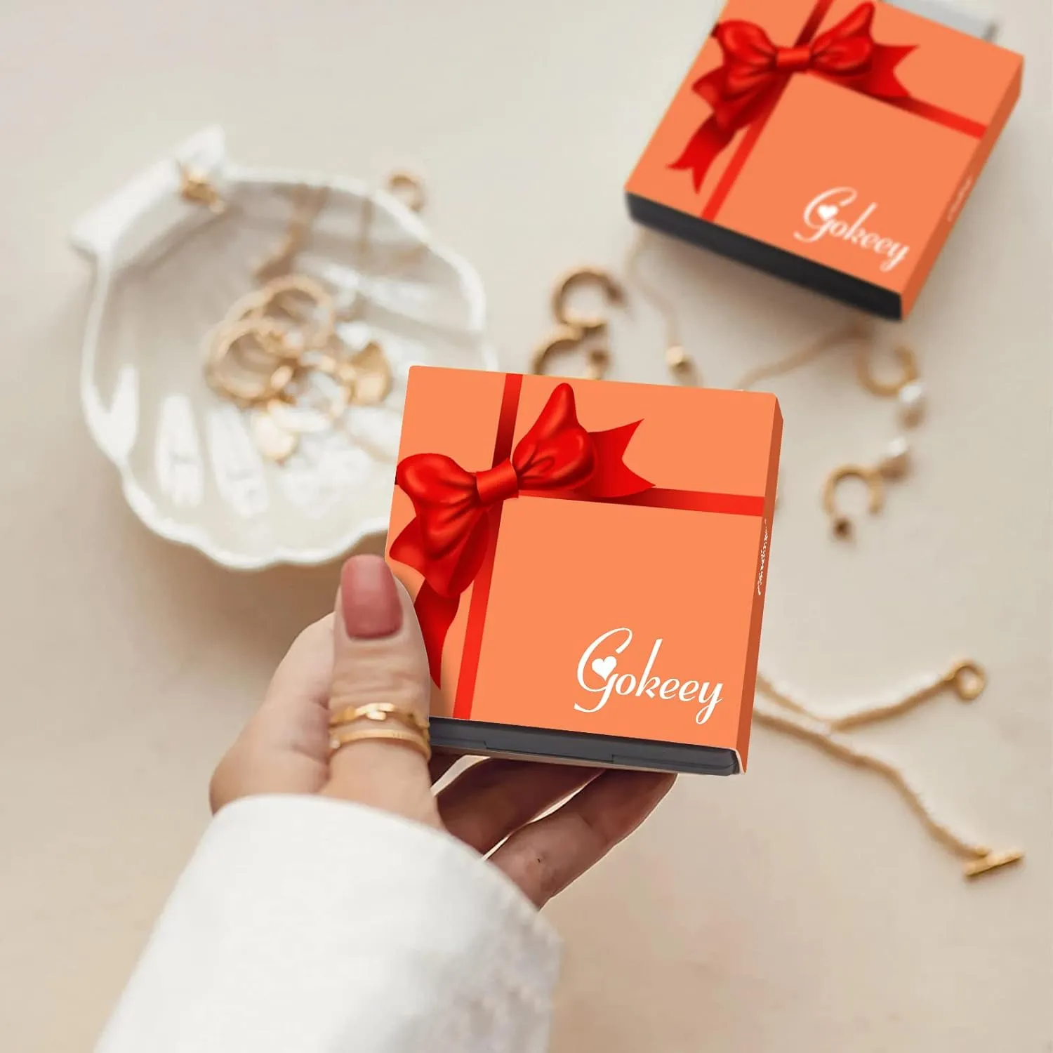 Lightweight Large Gold Hoop Earrings for Women Trendy Dainty 14K Real Gold Plated Big Earrings for Women Thick Gold Hoops for Jewelry Gifts 30mm/40mm/50mm