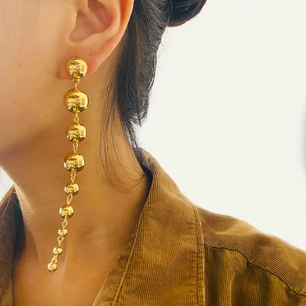 Long Pearl Earrings for Women Boho Gold Pearl Tassel Earrings for Women Bridal Wedding