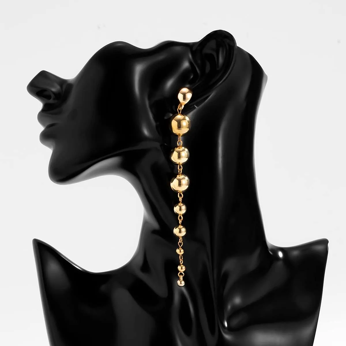 Long Pearl Earrings for Women Boho Gold Pearl Tassel Earrings for Women Bridal Wedding