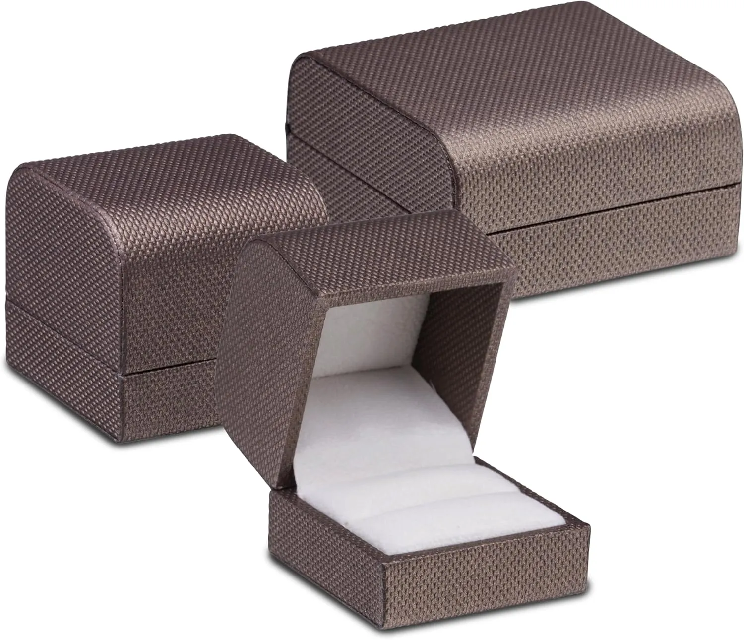 Luxury Weave Textured Earring Gift Box for Women & Girls  Jewelry Box Ideal for Studs, Small Hanging Earrings  Earring Case with Soft Suede Interior and 2-Piece Matching Outer Box