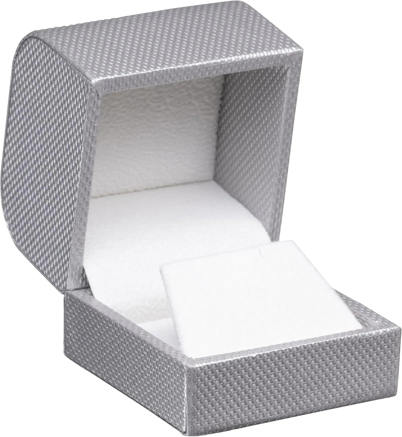 Luxury Weave Textured Earring Gift Box for Women & Girls  Jewelry Box Ideal for Studs, Small Hanging Earrings  Earring Case with Soft Suede Interior and 2-Piece Matching Outer Box