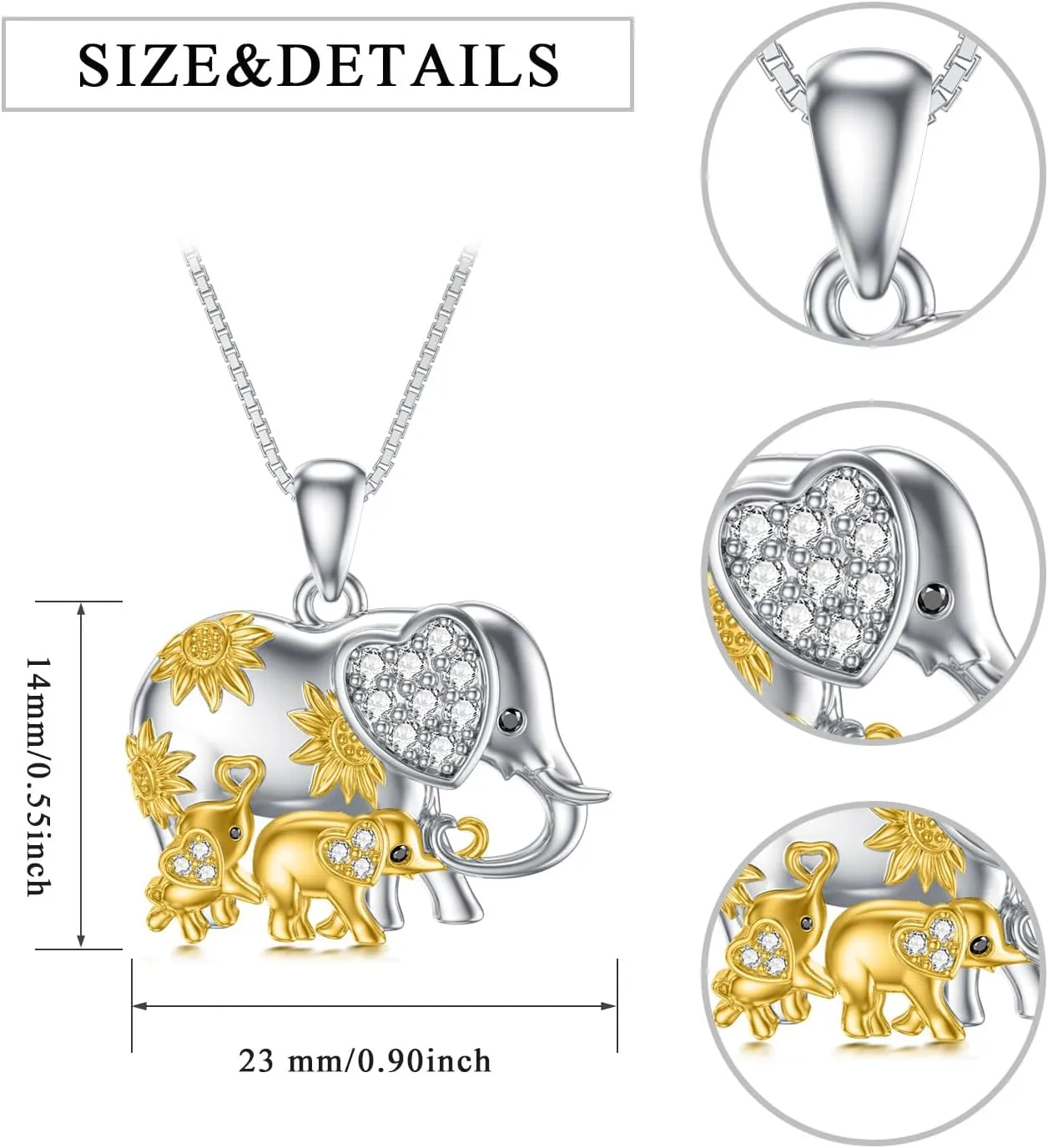 Mama Bear/Mothers Daughter/Mothers 2 Children/3 Children Necklace Matching Mother Daughter Necklace 925 Sterling Silver Mothers Day Necklace Mother Children Jewelry Gifts for New Mom Family Women