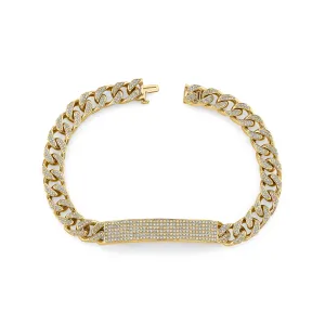MEN'S DIAMOND PAVE ID BRACELET