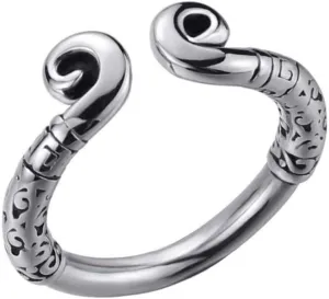 Men's Stainless Steel Unique Chinese Style Sun Wukong Open Finger Couple Ring