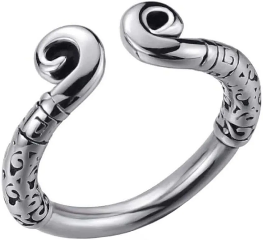 Men's Stainless Steel Unique Chinese Style Sun Wukong Open Finger Couple Ring