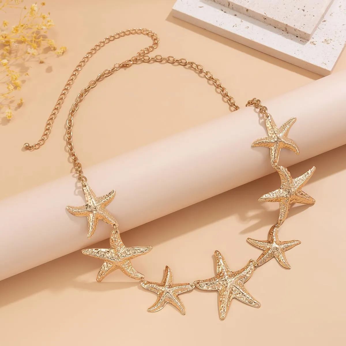 Mermaid Starfish Waist Chain for Women Pearl Body Chain Starfish Shell Waterproof Belt Chain Summer Beach Bikini Surf Jewelry Mermaid Costume Accessories