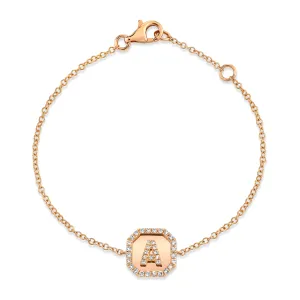 MINI ME DIAMOND PAVE BABY INITAL NAMEPLATE BRACELET